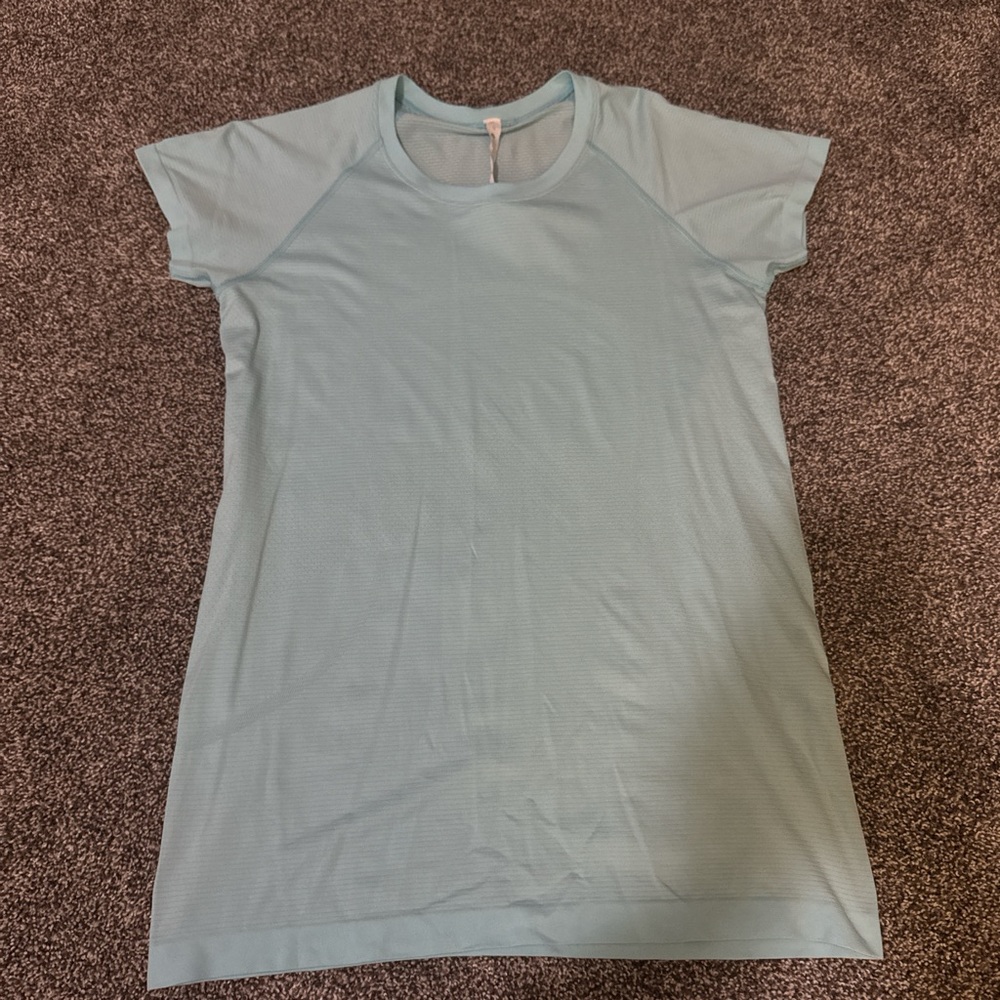 lululemon athletica Light Blue Short Sleeve Top